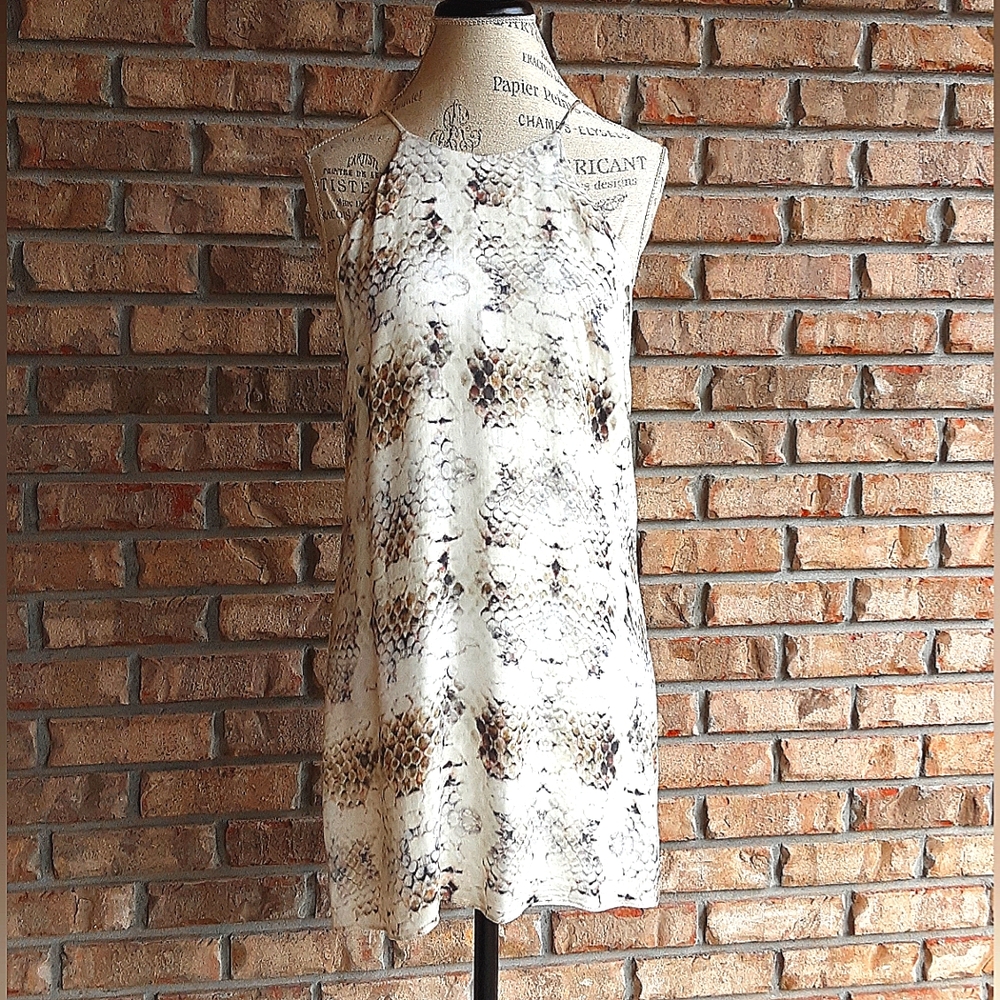 Lavender Brown Sleeveless Cocktail Beach Resort Dress Size Medium.